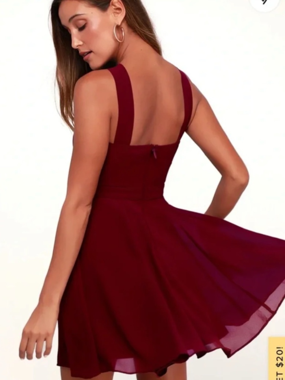 NWT Lulu's Forevermore Skater Halter Mini Dress Large - Picture 2 of 6
